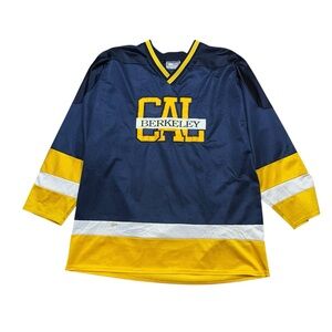 Vintage Cal Berkeley Hockey Jersey Crable Sportswear Large NCAA NHL